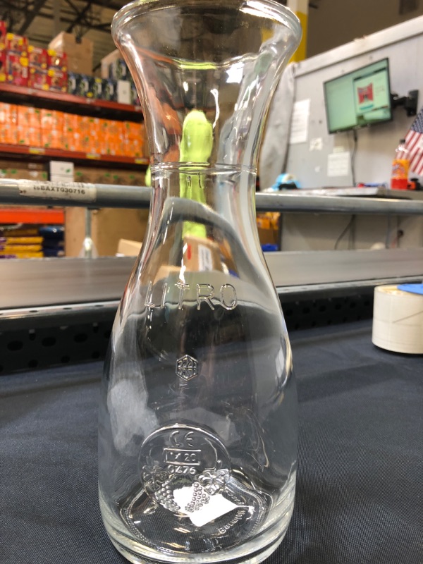 Photo 1 of Bormioli Rocco Misura PZ Wine Carafe – Wide Mouth Clear Glass Carafe Pitcher For Water, Juice, Milk, Coffee, Iced Tea – Elegant Bistro Style Carafe Decanter With Authenticity Stamp – Made In Italy