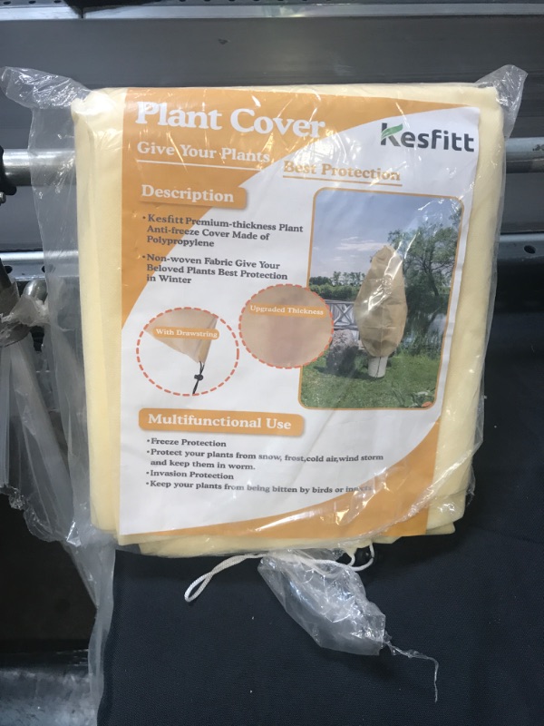 Photo 2 of 2 Pack Plant Cover Freeze Protection 47.24"×70.87", 2.1oz Upgraded Thickness Plant Freeze Protection Cover with Drawstring for Frost Protection, Winter Plant Frost Cover Jacket for Plants Trees Shrub
