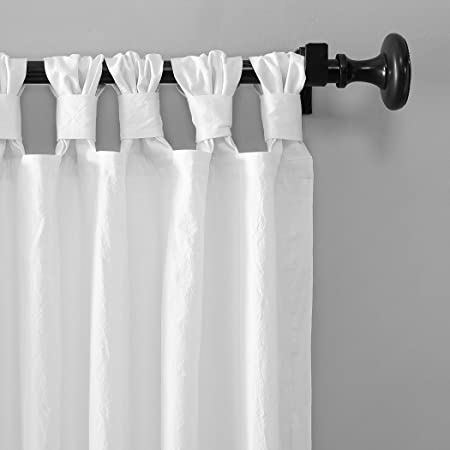 Photo 1 of Archaeo Washed 100% Cotton Twist Tab Curtain, 52" x 95", White --- ONE PANEL 
