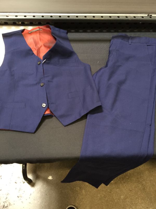 Photo 1 of MATCHING PANTS WITH VEST NAVY SIZE 12 YOUTH 