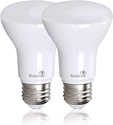 Photo 1 of 2 Pack Bioluz LED R20 LED Bulb 90 CRI 3000K Bright Soft White 6W = 50 Watt Replacement 540 Lumen Indoor/Outdoor UL Listed CEC Title 20 Compliant (Pack of 2)
