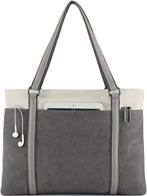 Photo 1 of Wxnow Women Laptop Tote Bag Canvas Handbag Purse Shoulder Bag
