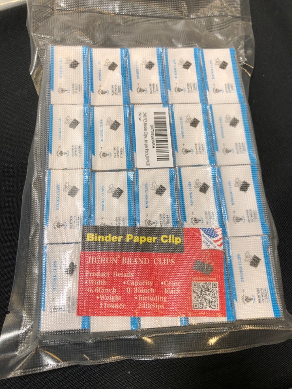 Photo 3 of 240 PCS Binder Clips, Small Binder Clip,Paper Clamps,5/8-Inch Width,1/4-Inch Paper Holding Capacity, Ideal for Home School Office Supplies,12 Clips per Pack,20 Pack (0.6inch/15mm)