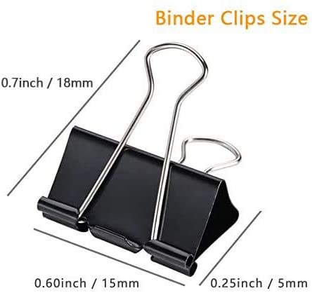 Photo 2 of 240 PCS Binder Clips, Small Binder Clip,Paper Clamps,5/8-Inch Width,1/4-Inch Paper Holding Capacity, Ideal for Home School Office Supplies,12 Clips per Pack,20 Pack (0.6inch/15mm)