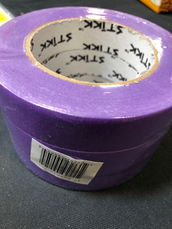 Photo 2 of 
3 Pack 1" inch x 60yd Stikk Purple Painters Tape 14 Day Easy Removal Trim Edge