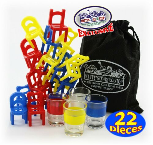 Photo 1 of Drunken Chairs" Deluxe Chairs Stack & Balance Drinking Game with Storage Bag