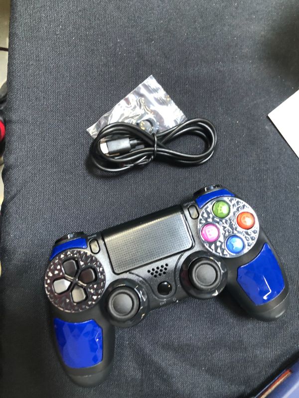 Photo 2 of ORDA Wireless Controller, Wireless Gamepad for PC with Vibration and Audio Function, Mini LED Indicator, USB Cable and Anti-Slip
