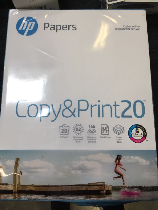 Photo 2 of HP Printer Paper, Copy & Print 20lb, 8.5x11, 1 Ream, 500 Sheets