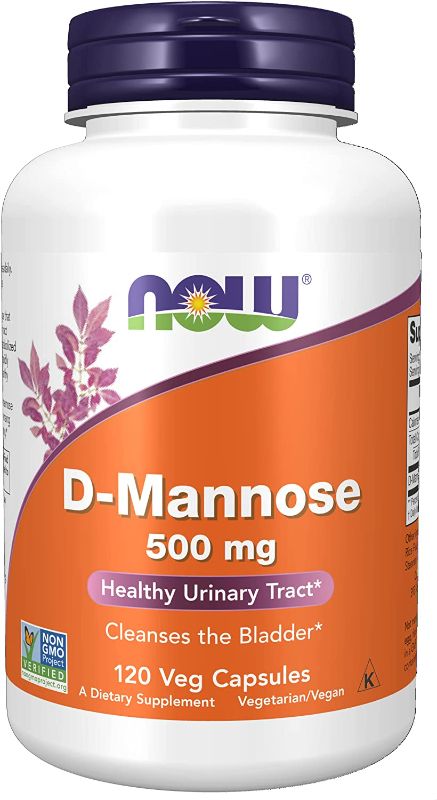 Photo 1 of 
NOW Supplements, D-Mannose 500 mg, Non-GMO Project Verified, Healthy Urinary Tract*, 120 Veg Capsules
exp 06/2024 (factory sealed