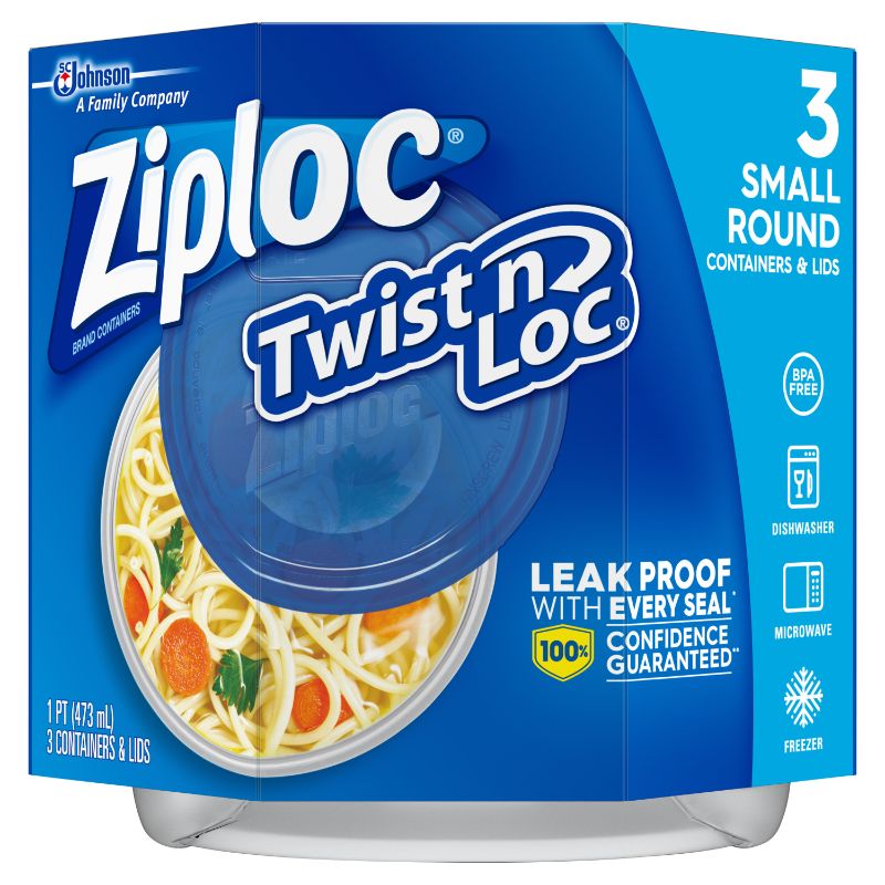 Photo 1 of 18036 Small Twist N Loc 20 OZ Food Storage Containers 3 Count -- PACK OF 6 
