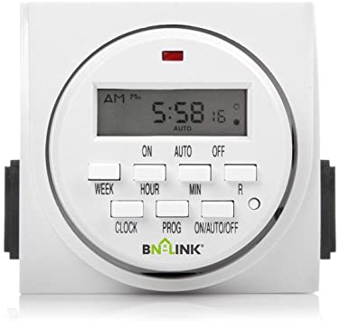 Photo 1 of BN-LINK 7 Day Heavy Duty Digital Programmable Timer, FD60 U6, 115V, 60Hz, Dual Outlet, Indoor, for Lamp Light Fan Security UL Listed
