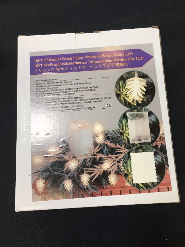 Photo 1 of Christmas Lights Christmas Indoor Decorations Pinecone String Lights with 50 Warm White LEDs Battery Operated
