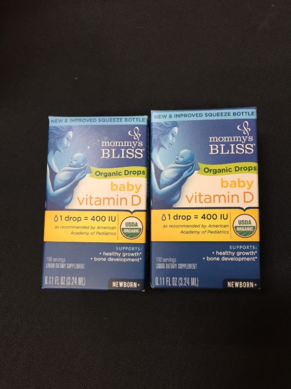 Photo 2 of 2 PACK  - Organic Baby Vitamin D Drops 100 Servings EXP 2023