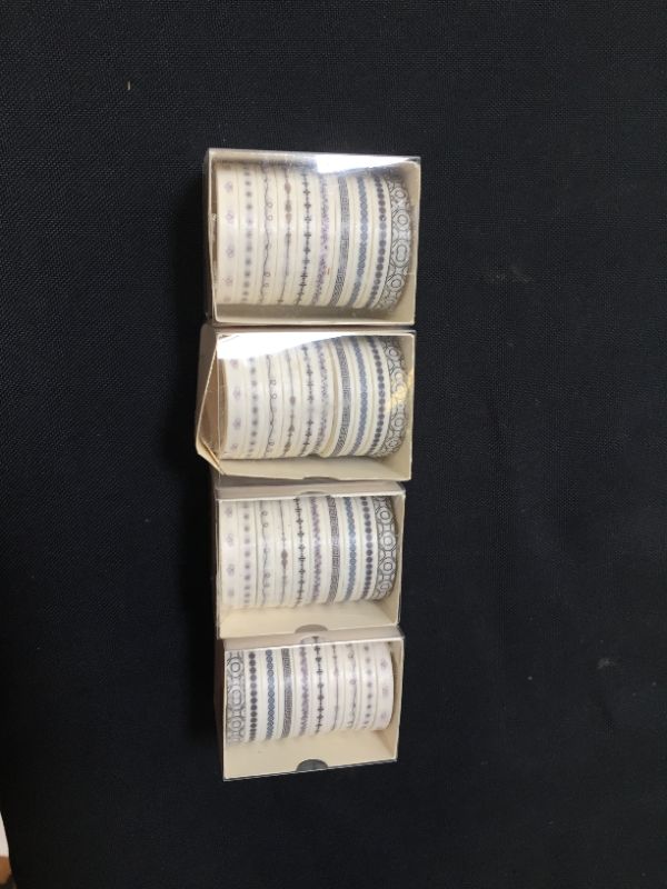 Photo 2 of 4 PACK - Vintage Pattern 5mm Wide Skinny Washi Tape Set, ZMLSED 10 Rolls Minimalist Black White Japanese Masking Decorative Tapes for Bullet Journal Planners DIY Decor Crafts Arts Scrapbooking Adhesive