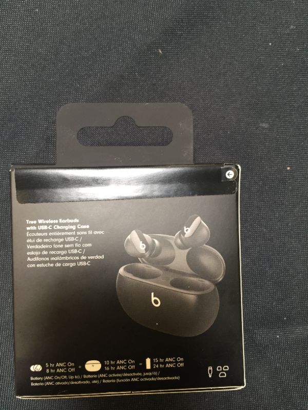 Photo 4 of Beats Studio Buds – True Wireless Noise Cancelling Earbuds – Compatible with Apple & Android, Built-in Microphone, IPX4 Rating, Sweat Resistant Earphones, Class 1 Bluetooth Headphones - Black --- FACTORY SEALED (SEE PHOTOS) 
