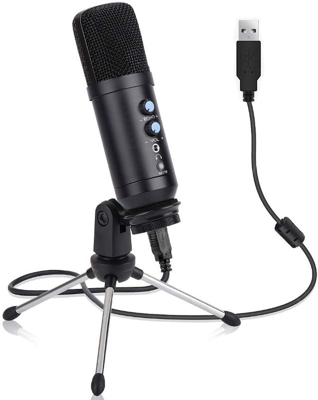 Photo 1 of USB Microphone for Computer, Condenser Recording PC Microphone for Mac & Windows,Professional Plug&Play Studio Microphone for Gaming, Podcast,Chatting, YouTube Videos,Voice Overs and Streaming
