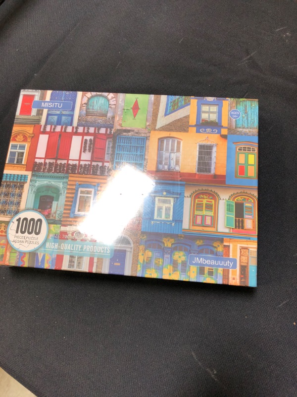 Photo 2 of Jigsaw Puzzles 1000 Pieces for Adults Colorful Doors and Windows of World Challenging Puzzle Difficult Puzzles Large Puzzle Game Toys Gift 20 x 28 Inches------FACTORY SEALED
