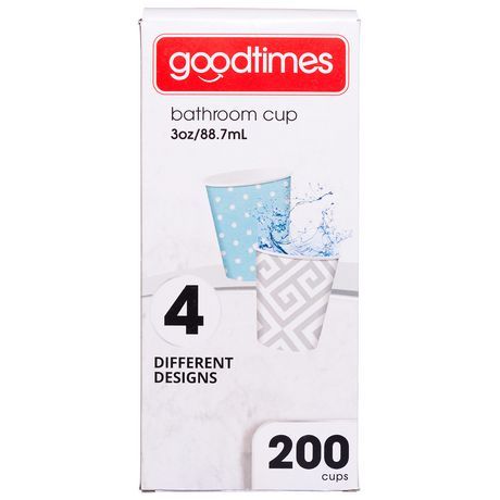 Photo 1 of 
Goodtimes Bathroom Cups, 3 oz 200 ea, Assorted designs (1, Contemporary) (factory sealed)
