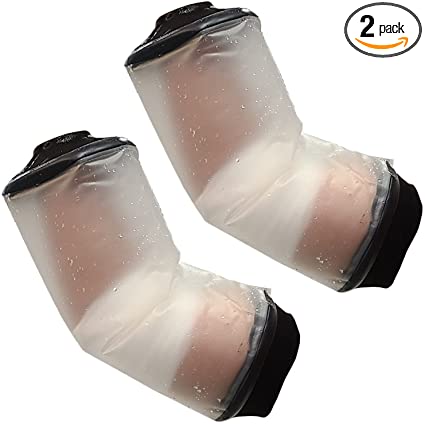 Photo 1 of 2 PACK PICC Line Shower Cover | Reusable IV & PICC Line Sleeve | Waterproof Cast Cover for Elbow | picc Line Covers for Upper Arm Wound, Bandage Dressing Protection (Weight: 120-170 pounds)
