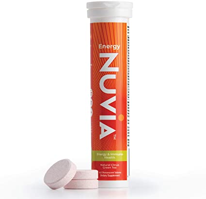 Photo 1 of NUVIA Energy & Immune Support Effervescent Tablets | Multi-Vitamin and Nutrient Supplement | Natural Citrus Green Tea Flavor | 16 Dissolvable Supplements --- EXP 12/2022
