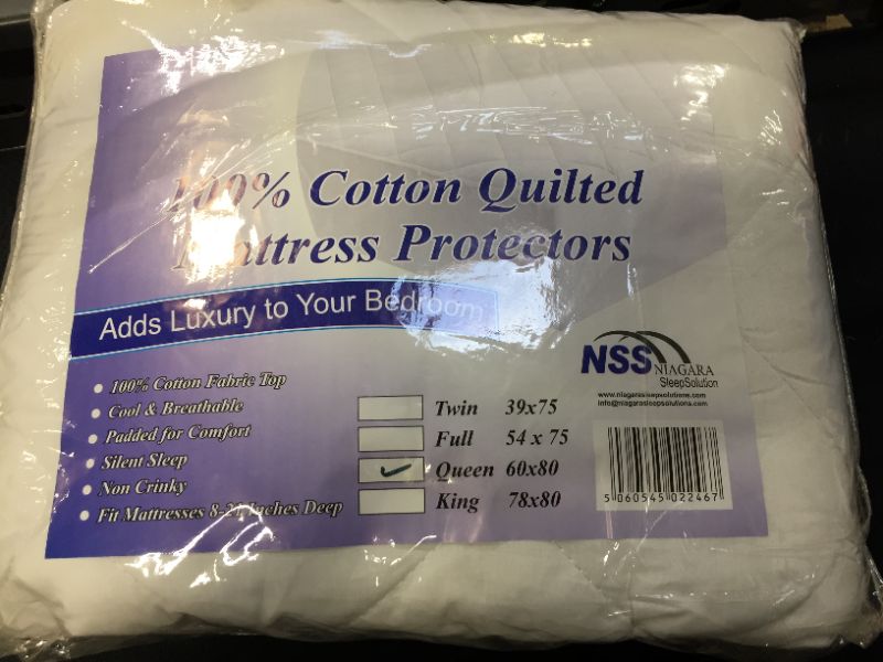 Photo 1 of 100% COTTON QUILTED MATTRESS PROTECTOR QUEEN SIZE 60X80 INCHES 