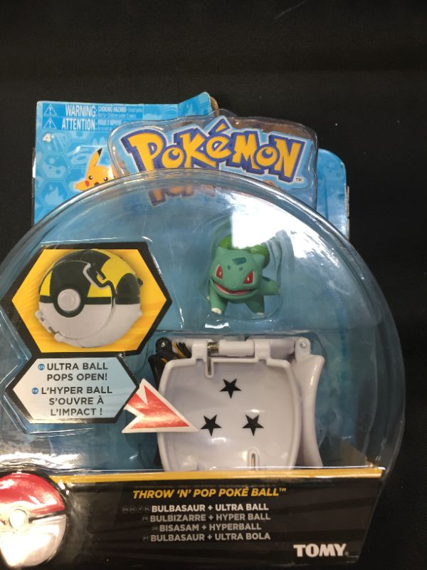 Photo 1 of Pokemon Throw 'N' Pop Poke Ball 2 inch Action Figure - Bulbasaur Ultra Ball
