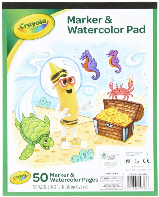 Photo 1 of 
Crayola Marker and Watercolor Pad 8 x10 Inches , 50 pages White ( 4 pack 