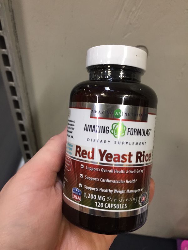 Photo 2 of Amazing Formulas Red Yeast Rice 1200mg Per Serving Capsules (120 Count)
(factory sealed) EXP 09/2023