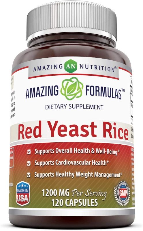 Photo 1 of Amazing Formulas Red Yeast Rice 1200mg Per Serving Capsules (120 Count)
(factory sealed) EXP 09/2023