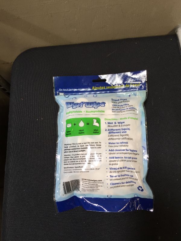 Photo 2 of WYSI Multi-Purpose Expandable Wipes, Just Add Water - 100 Compressed Tablets and Travel Tube
