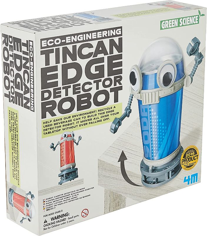 Photo 1 of 4M Tin Can Edge Detector Robot - DIY Science Construction Stem Toy For Kids & Teens (factory sealed)
