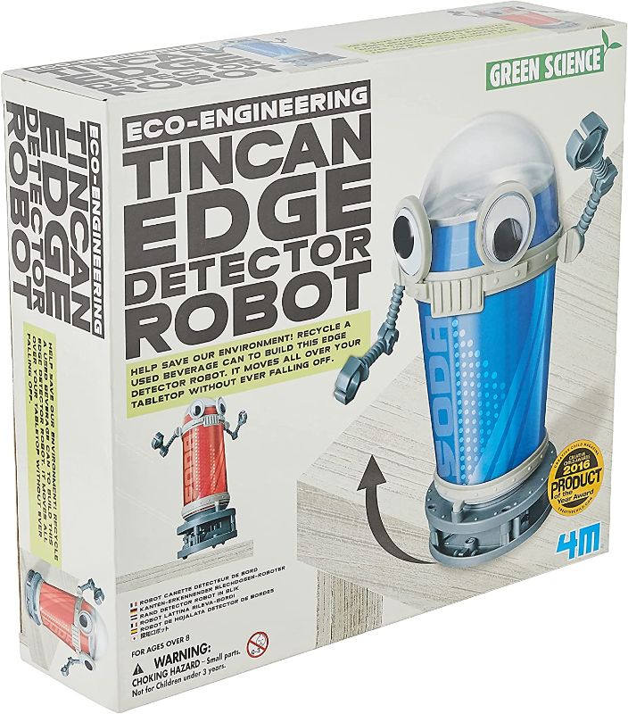 Photo 1 of 4M Tin Can Edge Detector Robot - DIY Science Construction Stem Toy For Kids & Teens (factory sealed)

