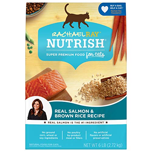 Photo 1 of Rachael Ray Nutrish Real Salmon & Brown Rice Recipe Adult Premium Dry Cat Food-- May 2022