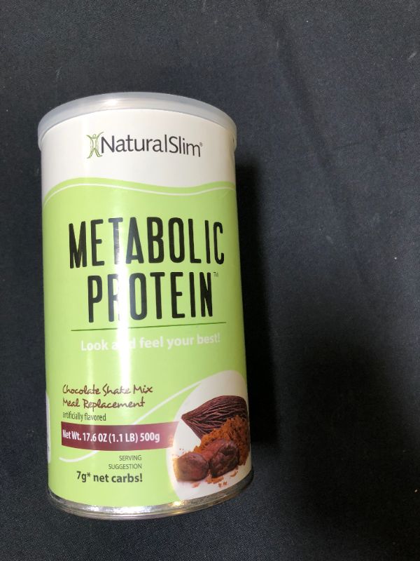 Photo 1 of NaturalSlim Metabolic Whey Protein Powder Chocolate – Low Carb, Meal Replacement Shake w/ Vitamins, Minerals & Amino Acid L-Glutamine | Great Taste and Very Filling Protein Shake, 10 Servings, 17.6 oz--bb Nov 2022