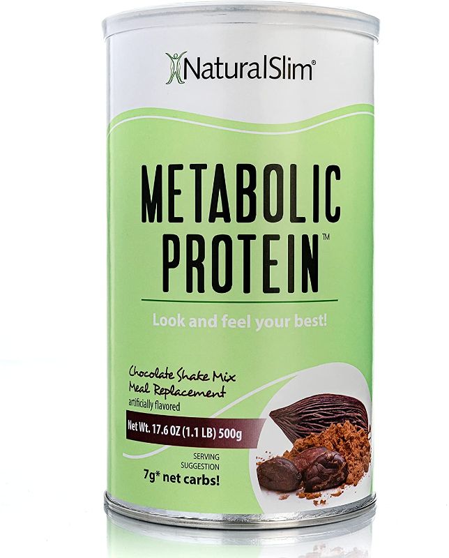 Photo 1 of NaturalSlim Metabolic Whey Protein Powder Chocolate – Low Carb, Meal Replacement Shake w/ Vitamins, Minerals & Amino Acid L-Glutamine | Great Taste and Very Filling Protein Shake, 10 Servings, 17.6 oz--bb Nov 2022