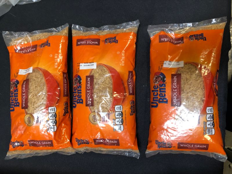 Photo 1 of UNCLE BEN'S Whole Grain Brown Rice Bag, 2lb. 3 pack--bb Feb 2022 

