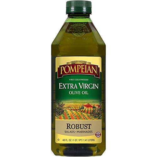 Photo 1 of Pompeian Robust Extra Virgin Olive Oil, First Cold Pressed, Full-Bodied Flavor, Perfect for Salad Dressings & Marinades, 48 FL. OZ.--best by Feb 2022