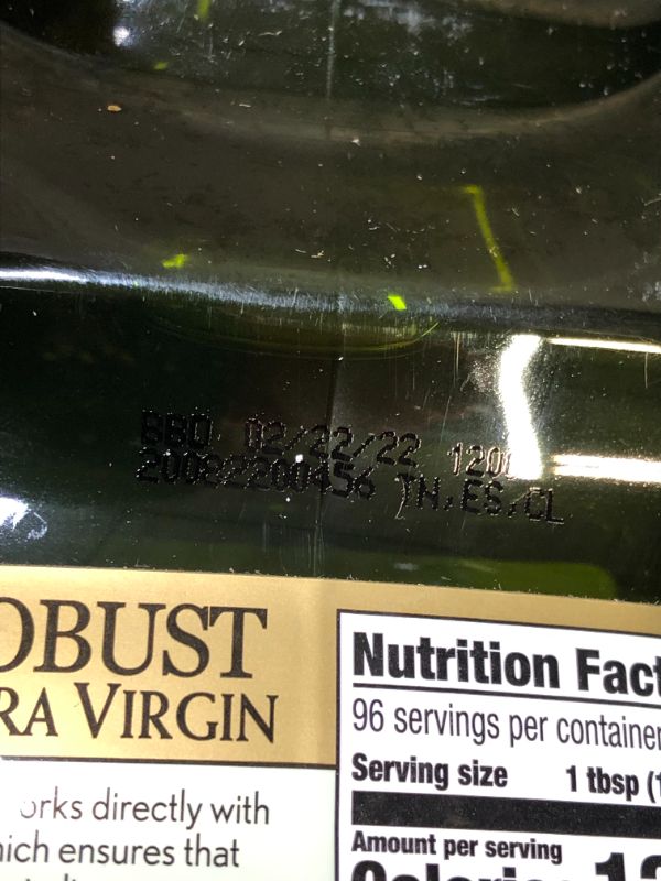 Photo 1 of Pompeian Robust Extra Virgin Olive Oil, First Cold Pressed, Full-Bodied Flavor, Perfect for Salad Dressings & Marinades, 48 FL. OZ.--best by Feb 2022