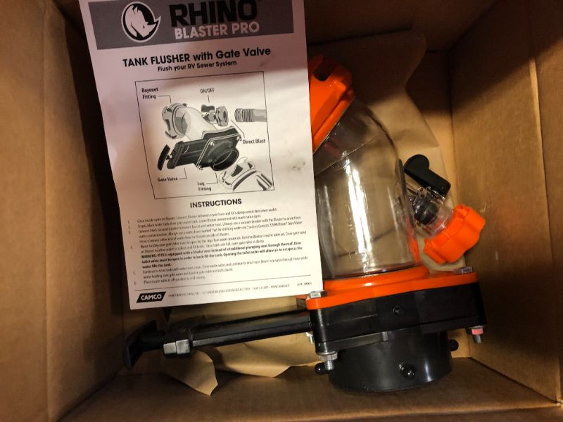 Photo 2 of Camco Rhino Blaster Sewer Tank Rinser With Gate Valve - Securely Attaches To You