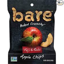 Photo 1 of Bare Fruit Natural Fuji Apple Chips, Gluten-Free + Baked, 0.53-Ounce Bags 16 count--bb April 2022