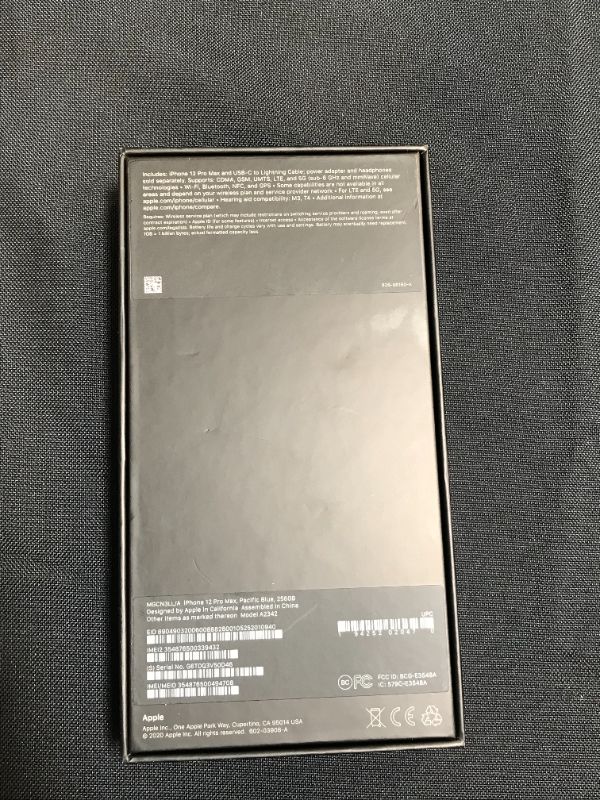 Photo 10 of Apple iPhone 12 Pro Max (256GB, Pacific Blue) [Locked] + Carrier Subscription
