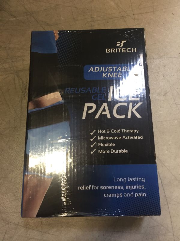 Photo 3 of Britech Knee Ice Pack Wrap with Straps – Knee Braces for Knee Pain Reusable – Knee Compression Sleeve, Hot & Cold Gel Compression Brace for Arthritis Pain, Tendonitis, ACL, Athletic Injury
