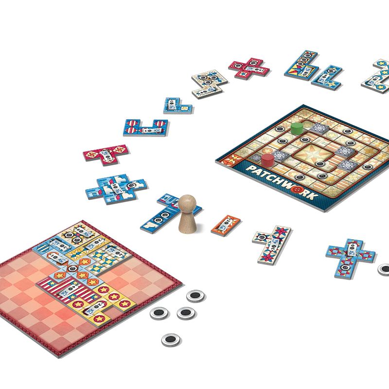 Photo 1 of Patchwork Board Game Americana Edition | Strategy Game | Puzzle Game | Family Board Game for Kids and Adults | Ages 8 and up | 2 Players | Average Playtime 30 Minutes | Made by Lookout Games
