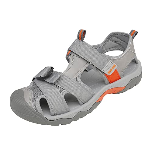 Photo 1 of DREAM PAIRS Men's DSA212 Athletic Sports Outdoor Closed Toe Hiking Fisherman Sandals,Grey,Size 11
