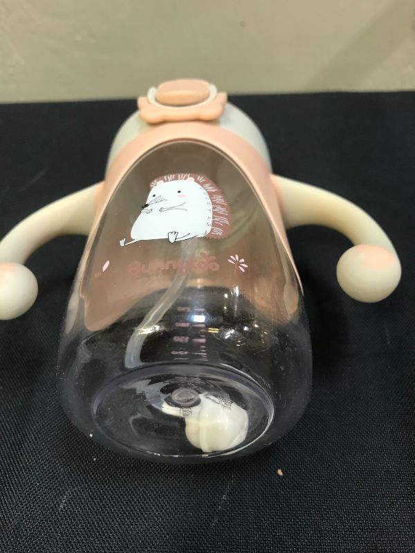Photo 1 of Bunnytoo Baby Sippy Cup with Weighted Straw,Transition Bottle for 1 Year Old,Spill-Proof Toddlers Cup with Handle,Appropriate for Infant Older 6-12 Months,8oz(Apricot)

