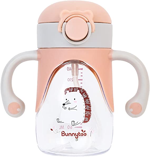 Photo 1 of Bunnytoo Baby Sippy Cup with Weighted Straw,Transition Bottle for 1 Year Old,Spill-Proof Toddlers Cup with Handle,Appropriate for Infant Older 6-12 Months,8oz(Apricot)
