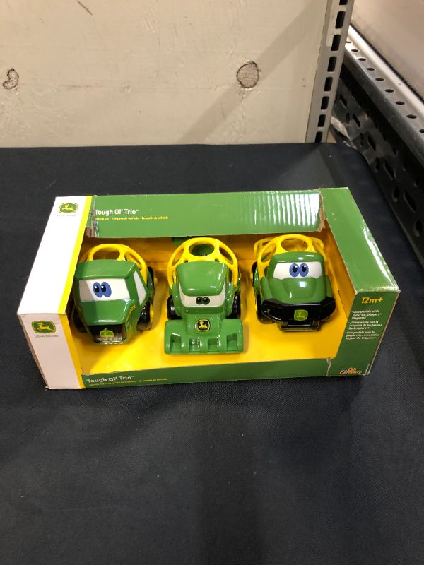 Photo 2 of Bright Starts Go Grippers John Deere Tough Ol' Trio Push Vehicle Set, Ages 12 Months +
