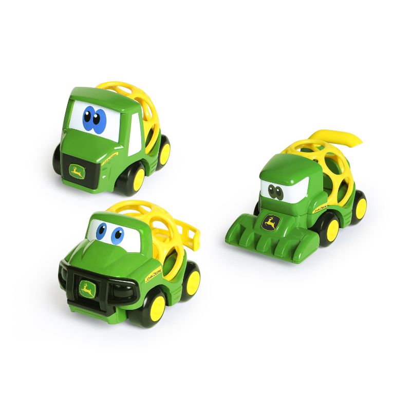 Photo 1 of Bright Starts Go Grippers John Deere Tough Ol' Trio Push Vehicle Set, Ages 12 Months +
