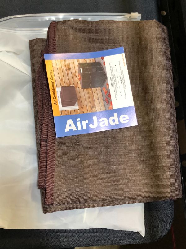 Photo 2 of Air Jade Outdoor Cover for Window Air Conditioner A/C Unit Defender Winter Outside Covers Brown (25"W x 17"H x 21"D)
