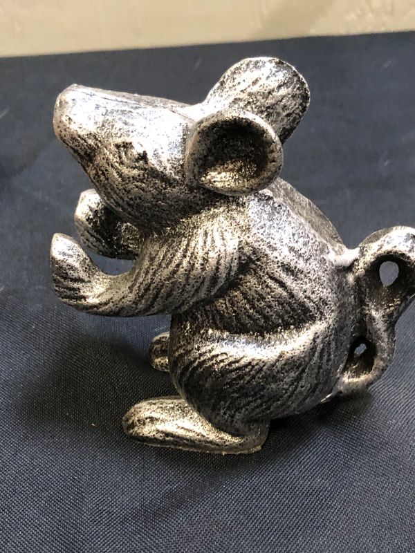 Photo 2 of Cast Iron Mouse Door Stop by Comfify- Decorative Vintage Rustic Door Stop - Stop Your Bedroom, Bath and Exterior Doors with Style - Antique Silver Color
